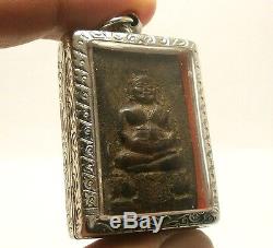 Lp Boon Big Belly Buddha Thai Antique Amulet Prosperity Lucky Rich Happy Pendant