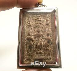 Lp Boon Buddha & 2 Disciples Visit Heaven Thai Amulet Pendant Lucky Win Gamble
