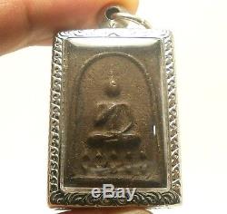 Lp Boon Buddha Bless In Sacred Temple Thai Peaceful Lucky Success Amulet Pendant