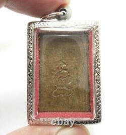 Lp Boon Buddha Bless In Sacred Temple Thai Peaceful Lucky Success Amulet Pendant