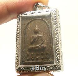 Lp Boon Buddha Bless In Sacred Temple Thai Peaceful Lucky Success Amulet Pendant