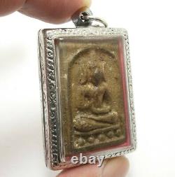 Lp Boon Buddha Bless In Sacred Temple Thai Peaceful Lucky Success Amulet Pendant