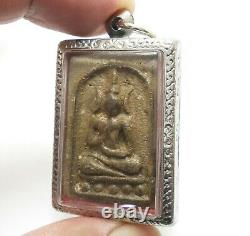 Lp Boon Buddha Bless In Sacred Temple Thai Peaceful Lucky Success Amulet Pendant