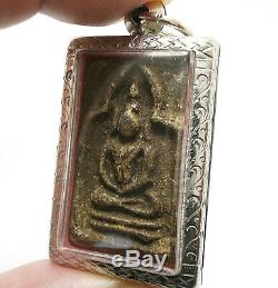 Lp Boon Buddha Enlighten Shield Thai Powerful Antique Amulet Super Rare Pendant