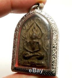 Lp Boon Buddha In Nirvana Enlighten Shield Thai Powerful Antique Amulet Pendant