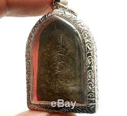 Lp Boon Buddha In Nirvana Enlighten Shield Thai Powerful Antique Amulet Pendant