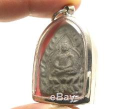 Lp Boon Jaosua Billionaire Buddha Real Thai Black Antique Amulet Miracle Pendant