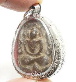 Lp Boon Samadhi Buddha Blessing Thai Amulet Pendant Healthy Peaceful Happy Life