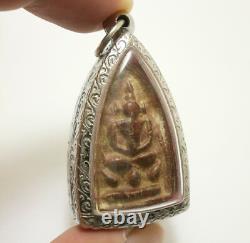 Lp Boon Samati Lotus Buddha Thai Amulet Rich Lucky Long Life Great Siam Pendant
