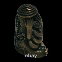 Lp Chern Phra Pidta 8 Hand Thai Buddha Amulet Pendant Lucky Wealth Talisman 2536