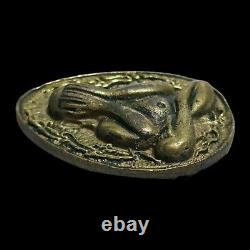 Lp Chern Phra Pidta Thai Buddha Amulet Pendant Collectible Lucky Talisman BE2536