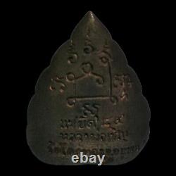Lp Chern Rien Rup Muean Bai Pho Thai Buddha Amulet Pendant Lucky Talisman 2533