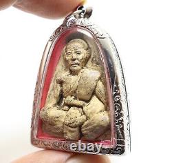 Lp Jong Thai Buddha Magic Amulet Blessed 1960 Protection Happy Success Pendant