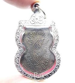 Lp Klan 2469 Coin Pendant Thai Powerful Buddha Amulet Protection Lucky Success