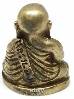 Lp Ngern Buddha Statue 2515be Pim Lek Small Magic Brass Luck Rich Thai Amulet