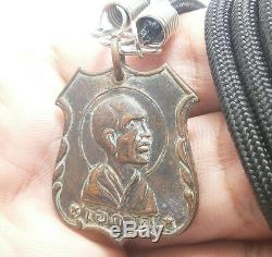Lp Opasee Coin Blessed In 1954 Thai Buddha Amulet Lucky Success Pendant Necklace