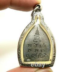Lp Perm Jaosua Metal Coin 1992 Buddha Yant Amulet Buddha Thai Lucky Rich Pendant