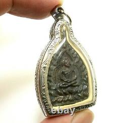 Lp Perm Jaosua Metal Coin 1992 Buddha Yant Amulet Buddha Thai Lucky Rich Pendant