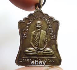 Lp Phrom Coin Blessed In 1971 Miracle Magic Yant Thai Buddha Real Amulet Pendant