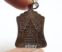 Lp Phrom Coin Blessed In 1971 Miracle Magic Yant Thai Buddha Real Amulet Pendant