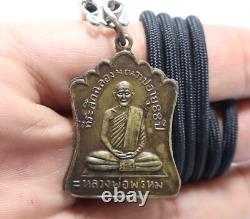 Lp Phrom Coin Blessed In 1971 Miracle Magic Yant Thai Buddha Real Amulet Pendant