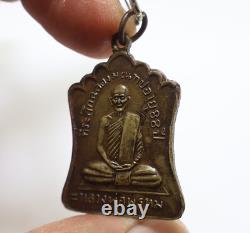 Lp Phrom Coin Blessed In 1971 Miracle Magic Yant Thai Buddha Real Amulet Pendant