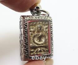 Lp Suk Blessed 1897 Samadhi Buddha Thai Sook Antique Lucky Amulet Small Pendant