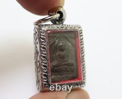Lp Suk Blessed 1897 Small Pendant 2 Thai Buddha Magic Sook Antique Lucky Amulet