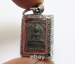 Lp Suk Blessed 1897 Small Pendant 2 Thai Buddha Magic Sook Antique Lucky Amulet