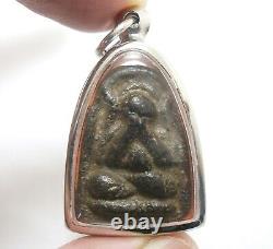 Lp Suk Phra Pidta Close Eyes Buddha Thai Magic Antique Sook Amulet Lucky Pendant