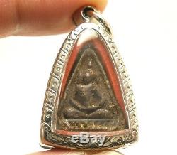 Lp Suk Sook Billionaire Triangle Buddha Thai Magic Yantra Amulet Lucky Pendant
