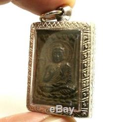 Lp Suk Sook Lord Buddha Blessing Thai Magic Takrut Miracle Amulet Lucky Pendant
