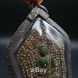 Lp Tim Buddha Khunphan Full Silver Takrut Thai Amulet Silver Water Proof Case