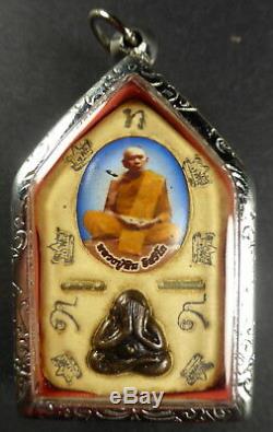 Lp Tim Phra Khun Paen Roop Tai Buddha Amulet Phra Pidta 2 Takrut From Thailand