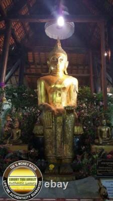 Lp Toh Pa Lelai Buddha Bai-sakae Medal 2534 Wat Saothonghin Gold Gilded Amulet Lp Toh Pa Lelai Buddha Bai-sakae Medal 2534 Wat Saothonghin Gold Gilded Amulet