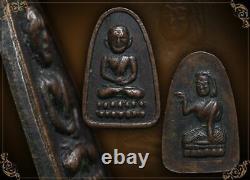 Lp Tuad behind Nang Kwak small, Wat Chang Hai, Thai Amulet Buddha, B. E. 2508 #1