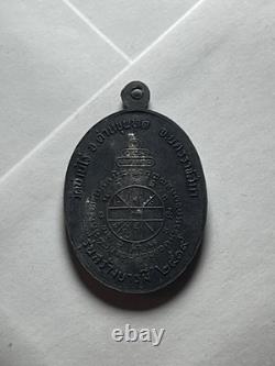 Luang Pho Koon Thai Buddha Amulet Medal Yantra Back Vintage Pendant