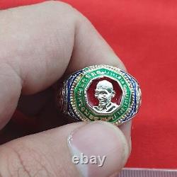 Luang Pho LP Ruay Monk Wat Tako Ayutthaya Buddha Pendant Talisman AMULET Ring