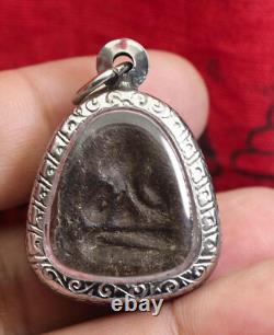 Luang Phor Kaew Wat Krua Wan Sacred Pidta Amulet Thai Buddha Antique Protection