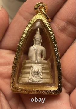 Luang Phor Sothorn Thai Buddha Amulet Pendant in Case Religious Collectible