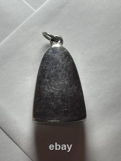 Luang Pu Thuat Thai Buddha Amulet Iron Shape Case Pendant