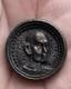 Luang Pu Toh Thai Buddhist Monk Amulet Black Metal Round Sacred Talisman