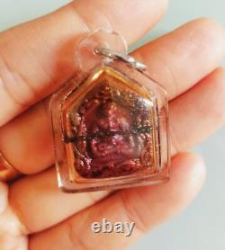 Magic Amulet Thai Heart Breaker Pink Oil Pandent Ajarn O Charm Love Money Buddha