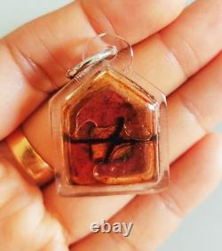 Magic Amulet Thai Heart Breaker Pink Oil Pandent Ajarn O Charm Love Money Buddha