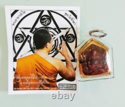 Magic Amulet Thai Heart Breaker Pink Oil Pandent Ajarn O Charm Love Money Buddha