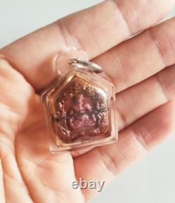 Magic Amulet Thai Heart Breaker Pink Oil Pandent Ajarn O Charm Love Money Buddha