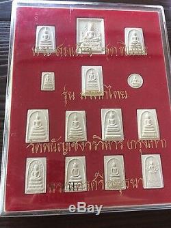 Magic Buddha Thai Amulet Phra Somdej Old Wat Phananchoeng Ayuthaya 1996 SET BOX