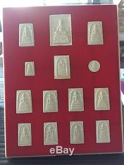 Magic Buddha Thai Amulet Phra Somdej Old Wat Phananchoeng Ayuthaya 1996 SET BOX