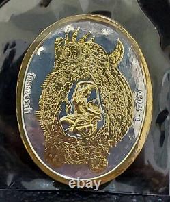 Magic Buddha UFO Coin Aj Mom Thai Amulet Attraction Charm Protect Great Mercy