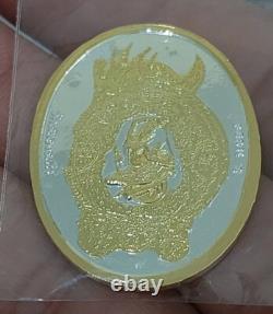 Magic Buddha UFO Coin Aj Mom Thai Amulet Attraction Charm Protect Great Mercy